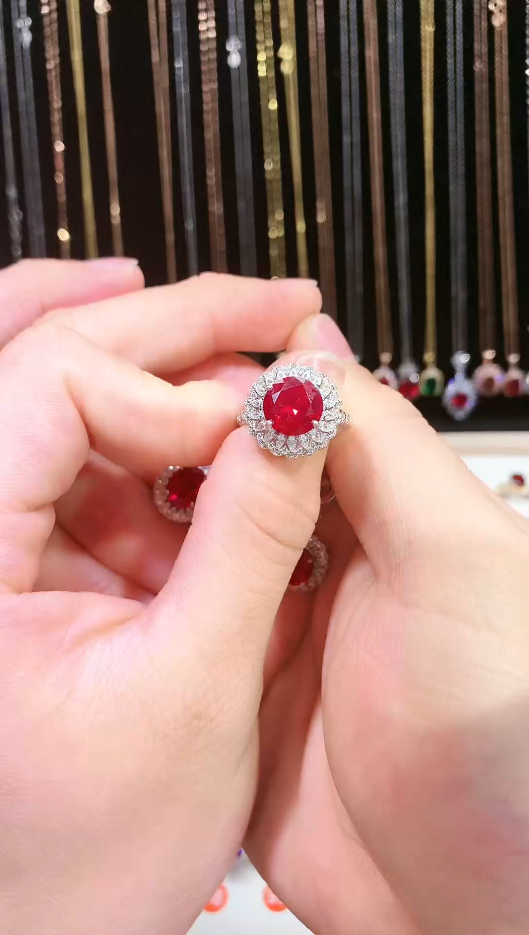 【闪购商品】红宝石戒指银S925镶嵌111111