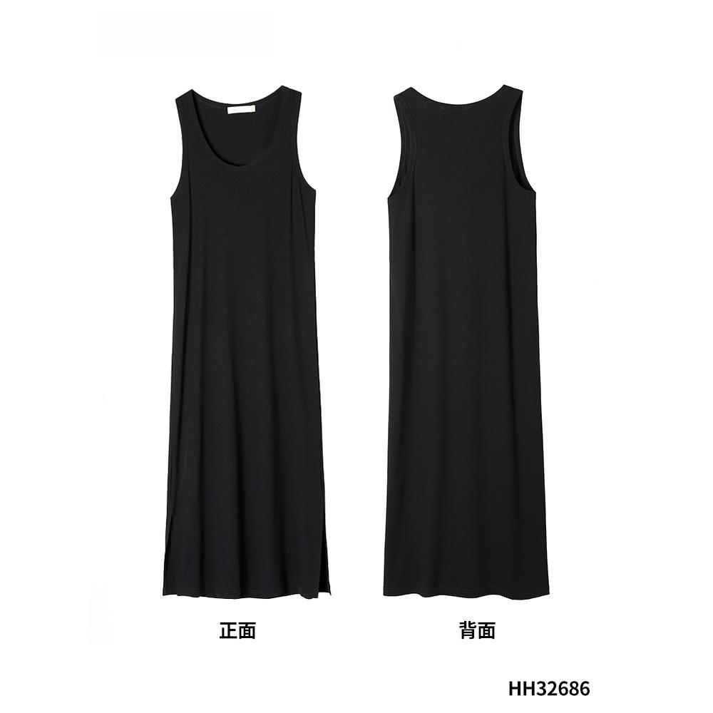 25春夏薄款孕妇裙优可丝宽松打底长裙大码背心裙针织罗文HH32686