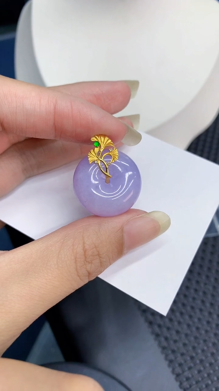 【闪购商品】翡翠颈饰18K金镶嵌000000008