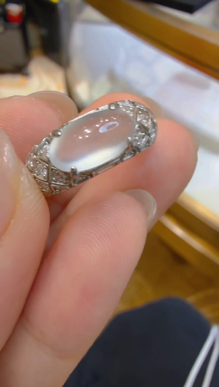 银S925镶嵌戒指翡翠多样性团购发一件