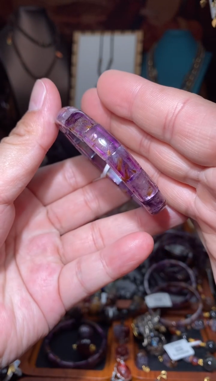 【闪购商品】水晶镯牌未镶嵌极光紫钛