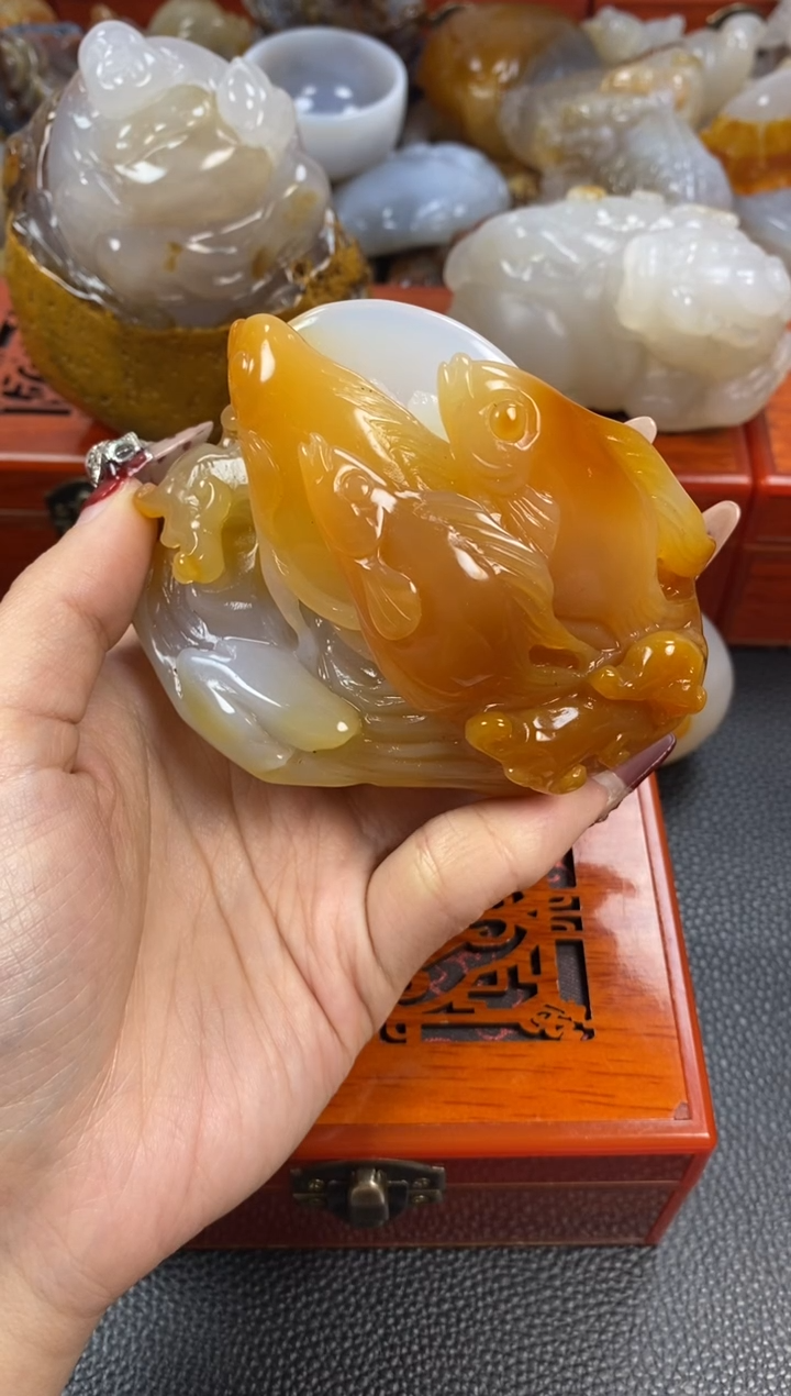 【闪购商品】玛瑙/玉髓摆件未镶嵌1