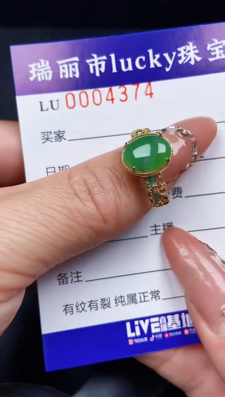 翡翠银S925镶嵌颈饰4374