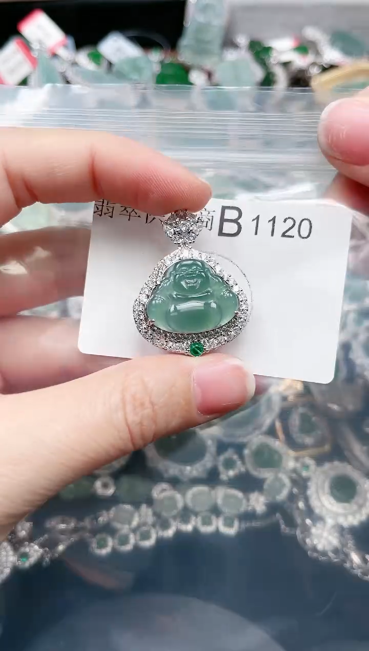 【闪购商品】翡翠颈饰未镶嵌1120赠皮绳