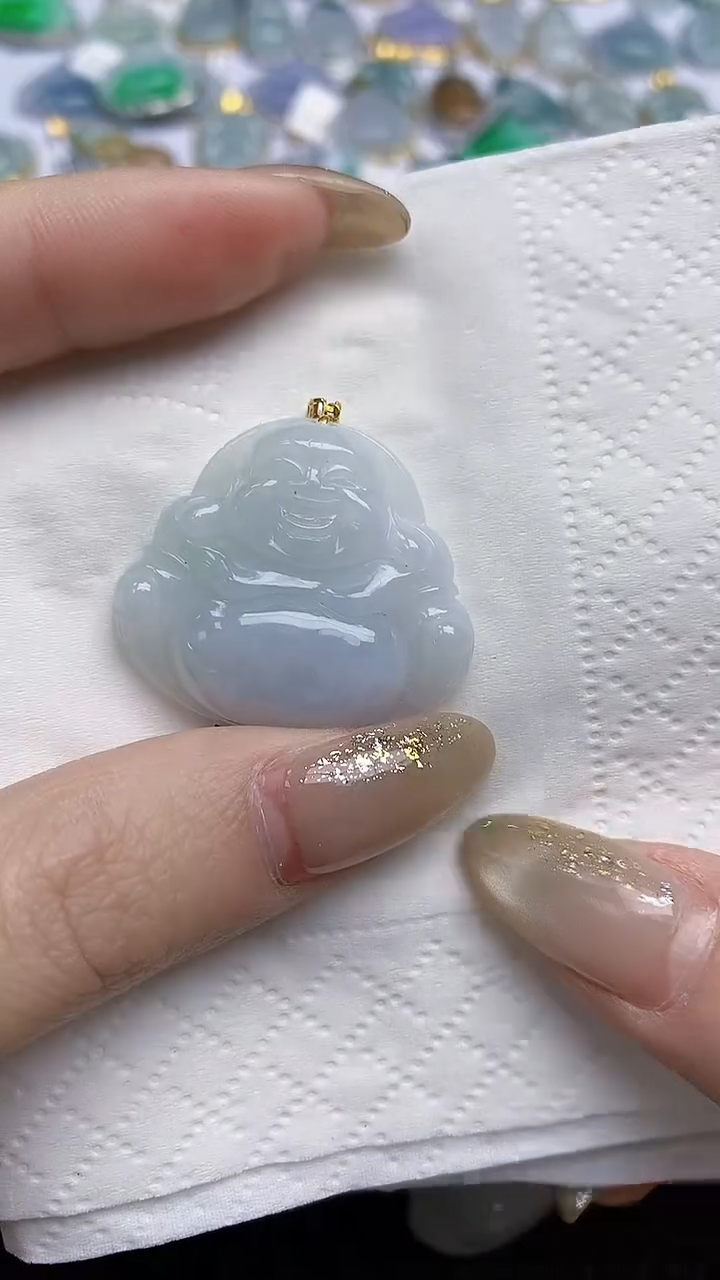 【闪购商品】翡翠颈饰18K金镶嵌天然A货翡翠 47