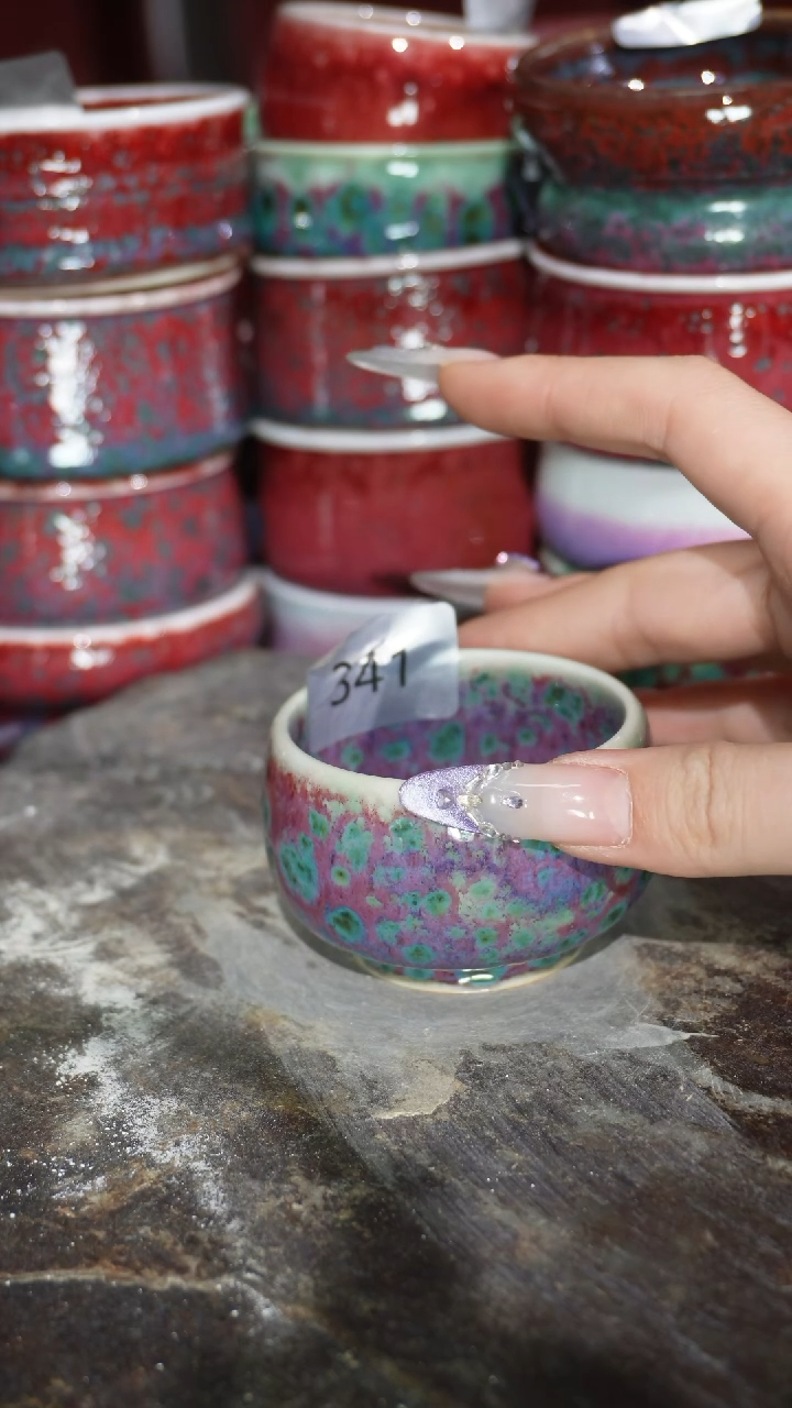 摆件陶精品窑变钧瓷茶器