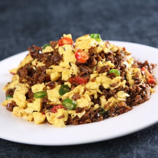 外婆菜炒土鸡蛋一份