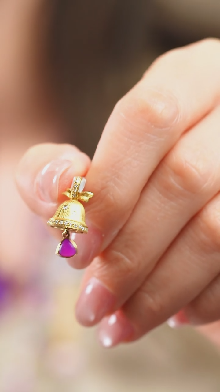 苏纪石（舒俱来）18K金镶嵌吊坠(不含链)7