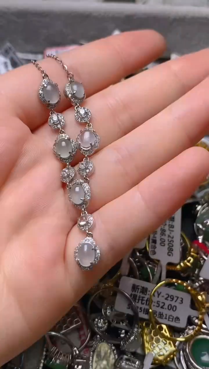 银S925镶嵌戒指翡翠百内无证书