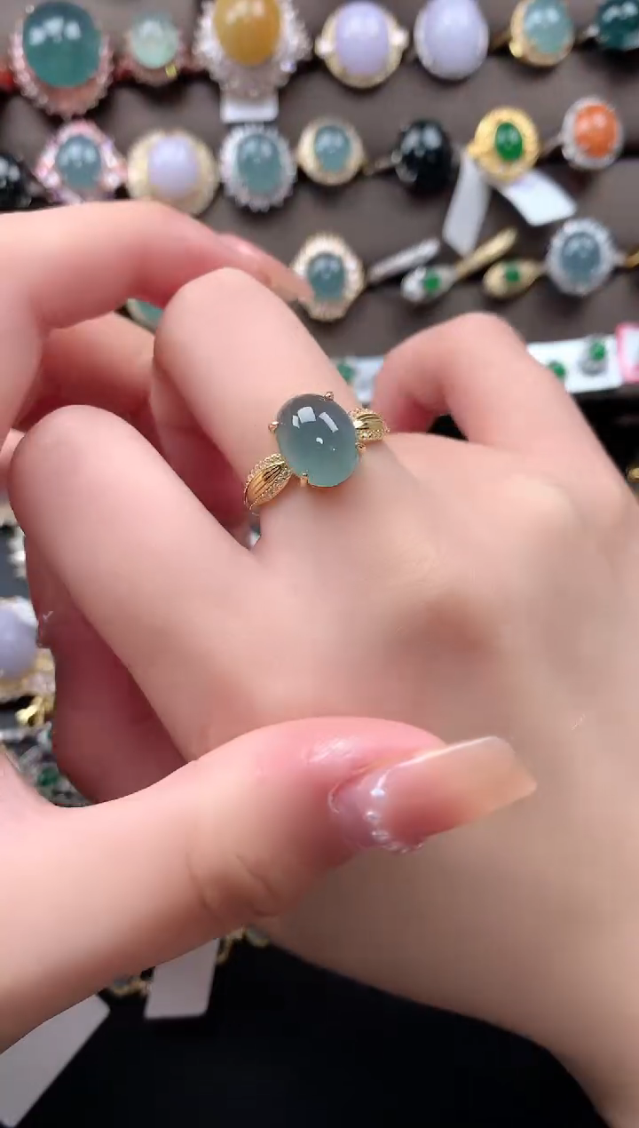 【闪购商品】翡翠戒指银S925镶嵌512451241