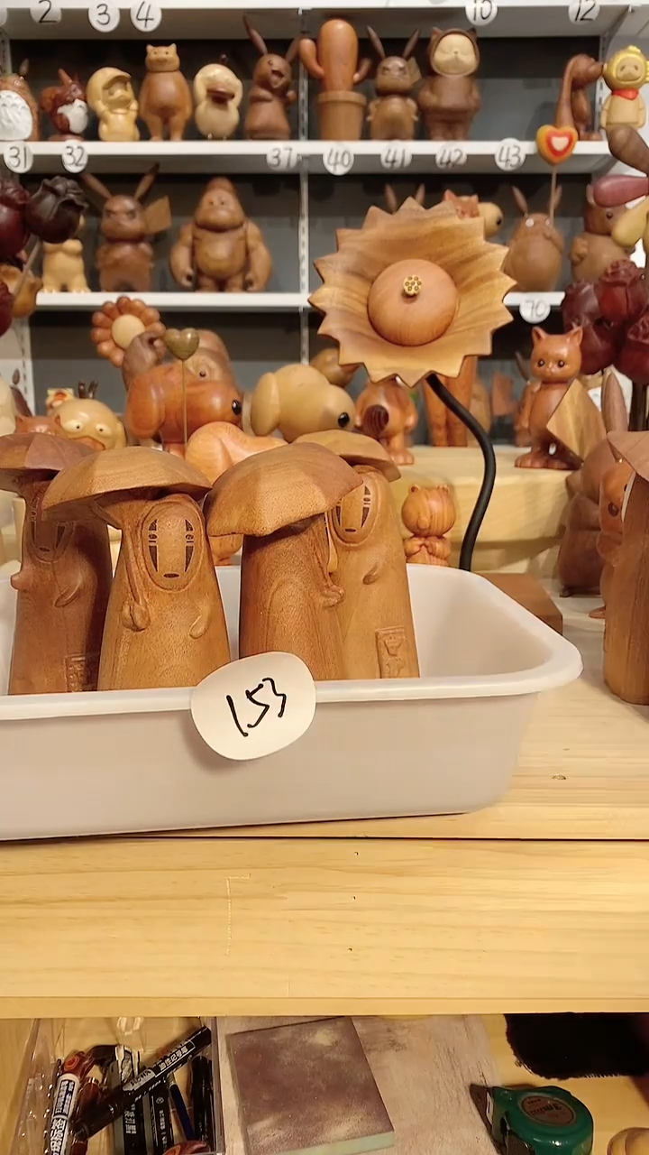 【闪购商品】香榧木木雕摆件可爱卡通