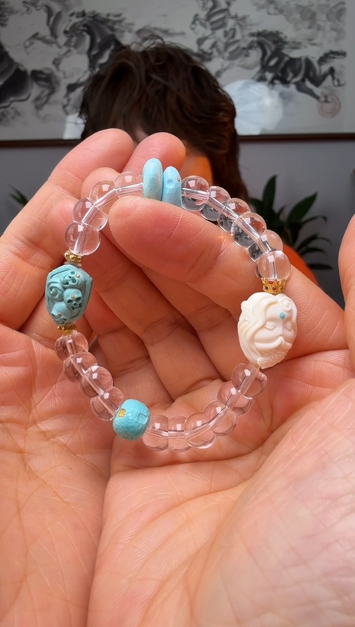 【闪购商品】水晶手串18K金镶嵌时尚百搭A1476