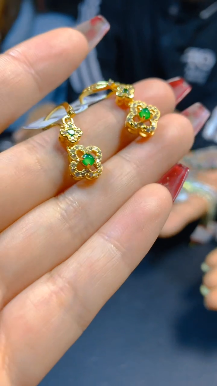 【闪购商品】翡翠耳饰未镶嵌0531704027多样性发一