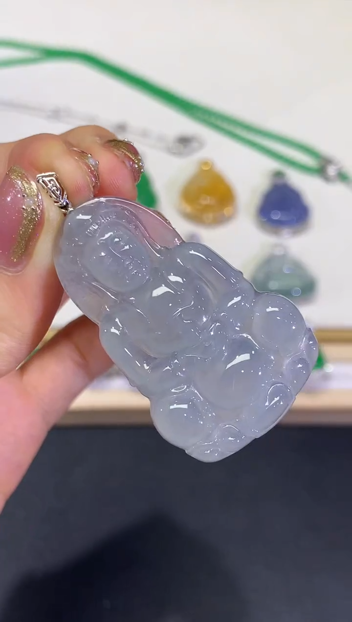 【闪购商品】翡翠颈饰18K金镶嵌团购44