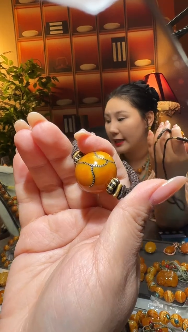 蜜蜡颈饰未镶嵌3066天然蜜蜡珠宝奇石全都保真