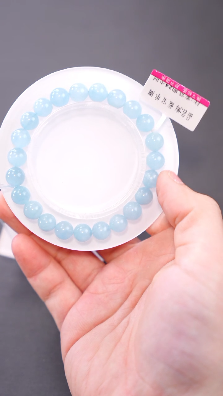 【闪购商品】海蓝宝石手串未镶嵌Q014海蓝宝单圈8mm