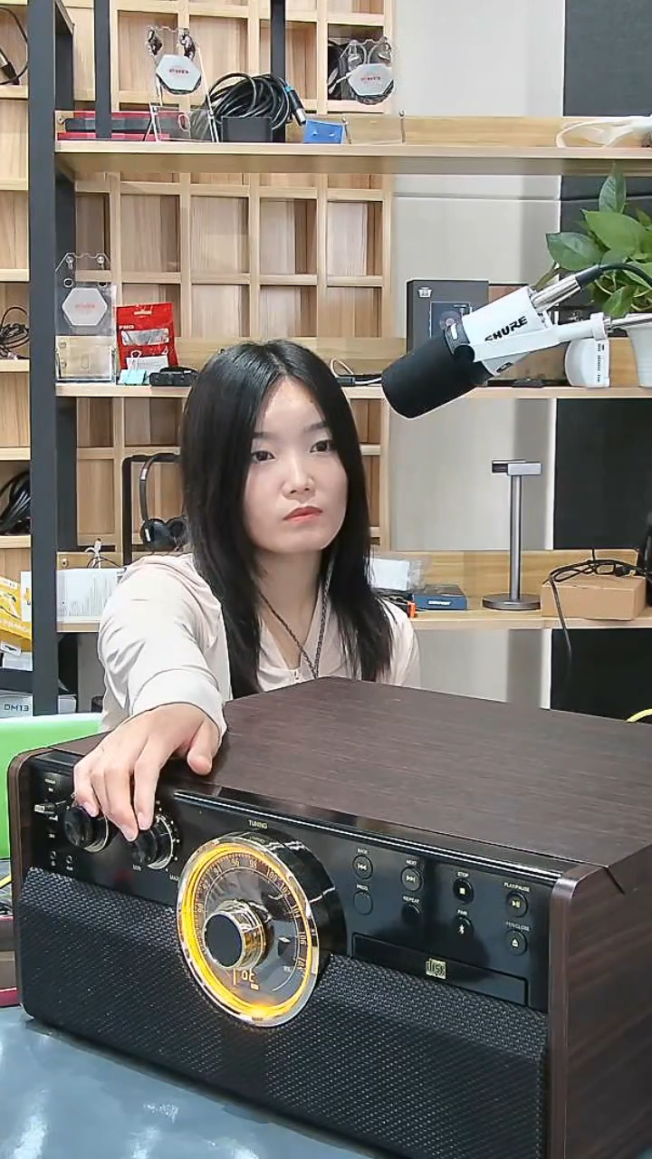 美国Victrola Empire多功能6合1黑胶唱片复古留声机cd蓝牙音箱