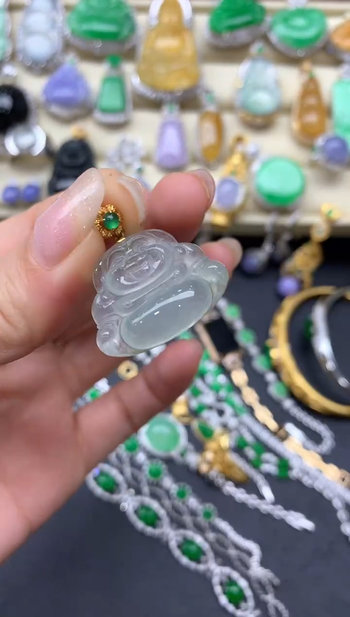 【闪购商品】翡翠颈饰18K金镶嵌235-中国好珍宝