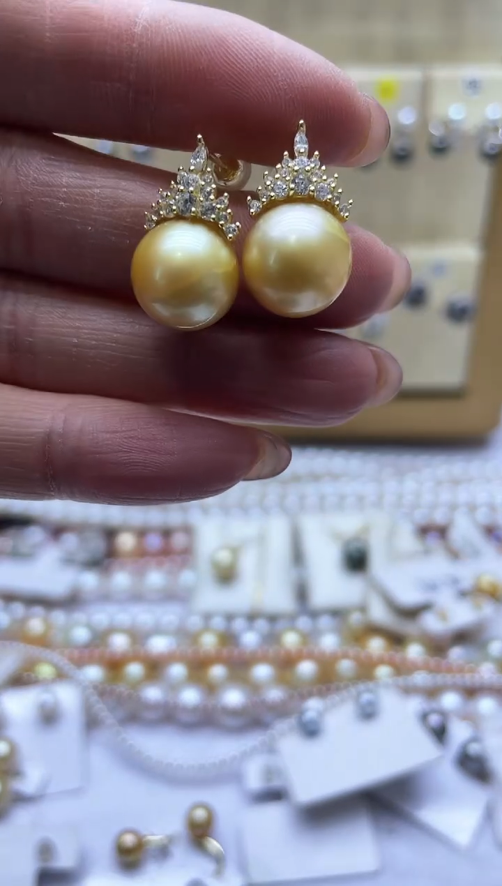 【闪购商品】海水珍珠耳饰银S925镶嵌2