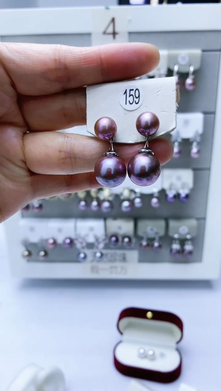 【闪购商品】淡水珍珠耳饰银S925镶嵌159
