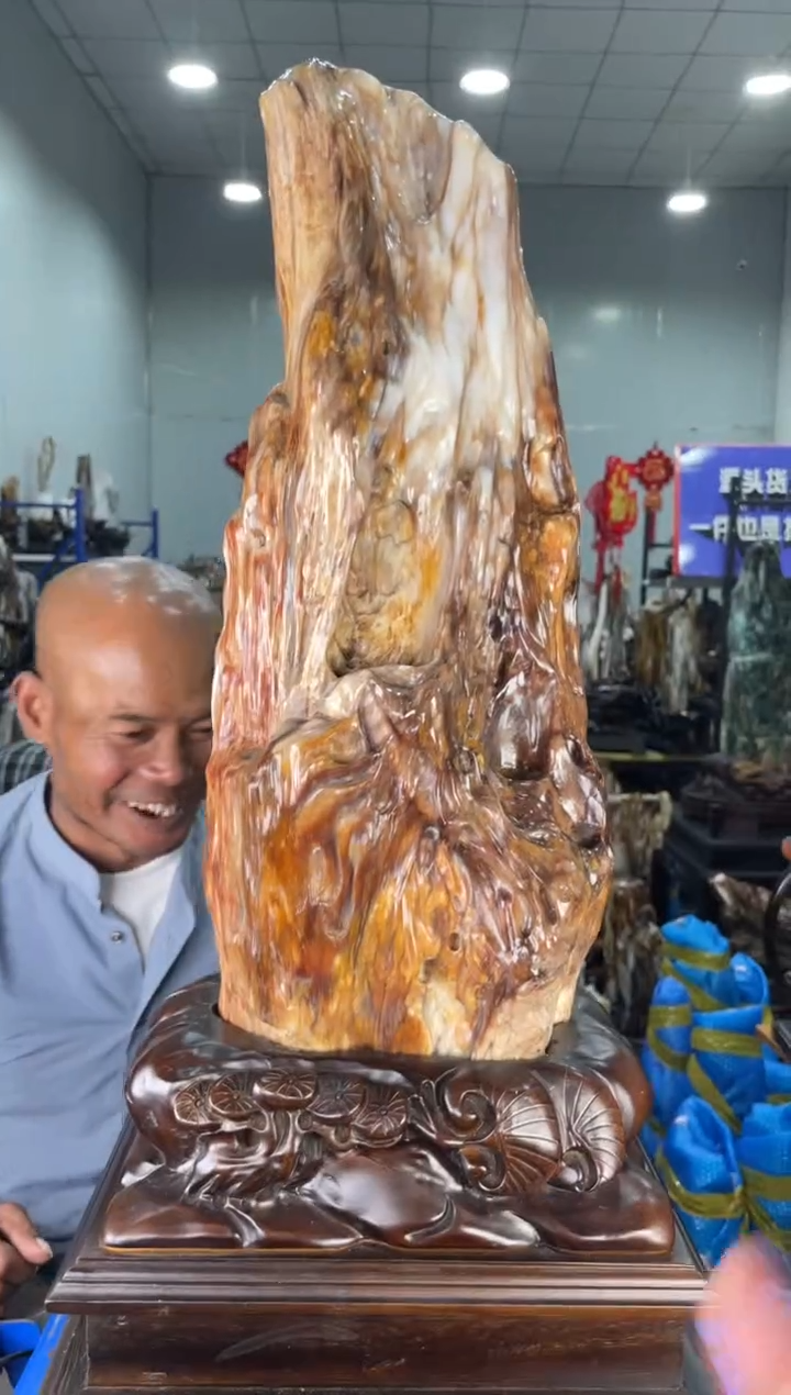 【闪购商品】硅化玉摆件未镶嵌25