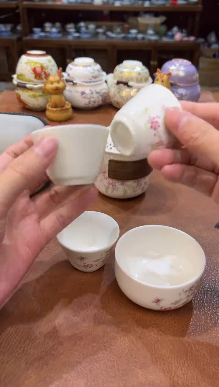 真的很便宜会开片的旅行茶具