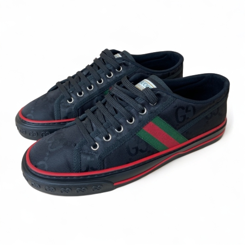 未使用 GUCCI/古驰 Tennis1977双G暗纹满印低帮系带板鞋男款