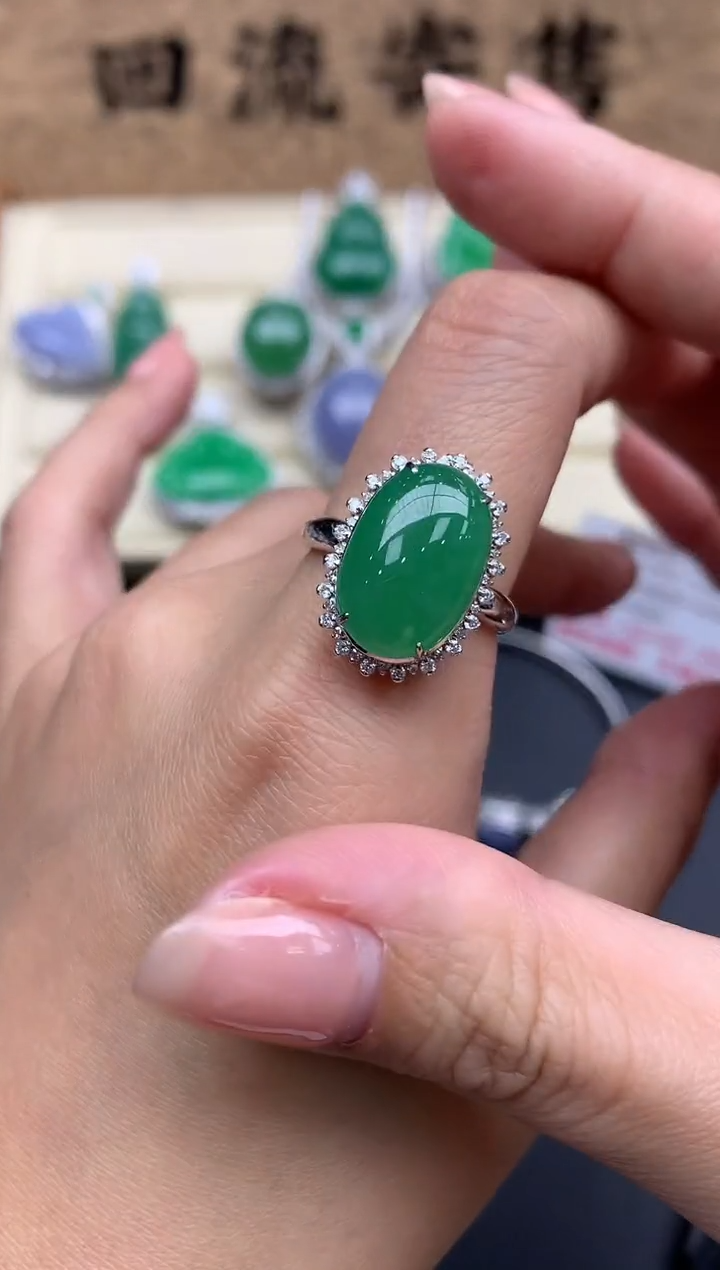 【闪购商品】翡翠戒指18K金镶嵌734-中国好珍宝
