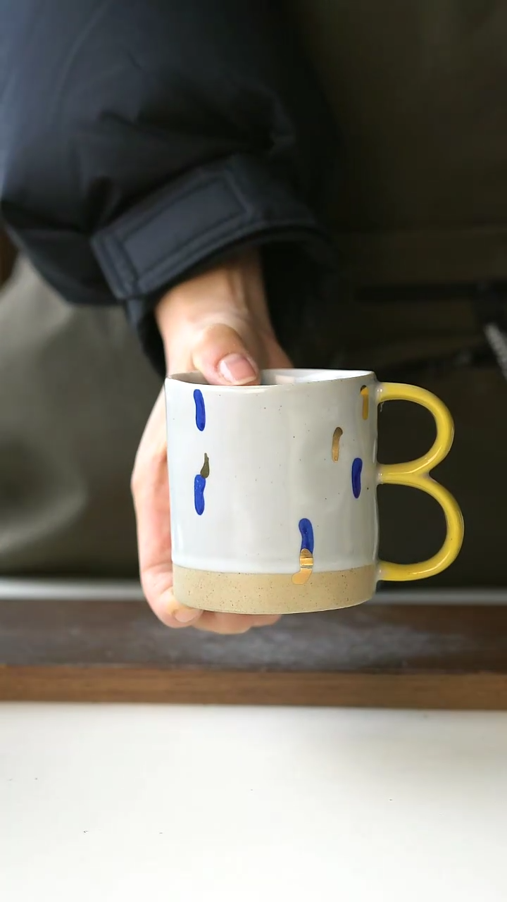 【闪购商品】陶瓷076粗陶瑕疵马克杯@4-2@