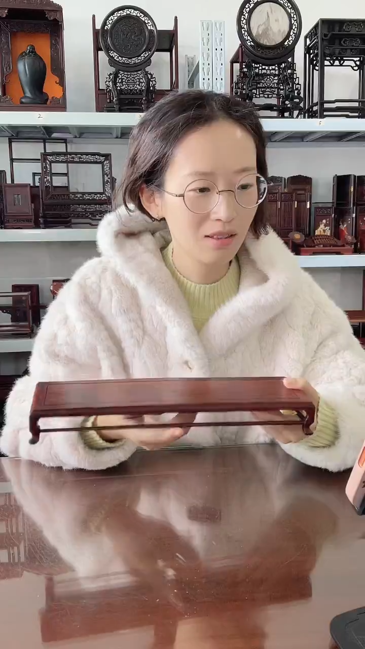 微凹黄檀（南美大红酸枝）长条底座32*9.5*4   70