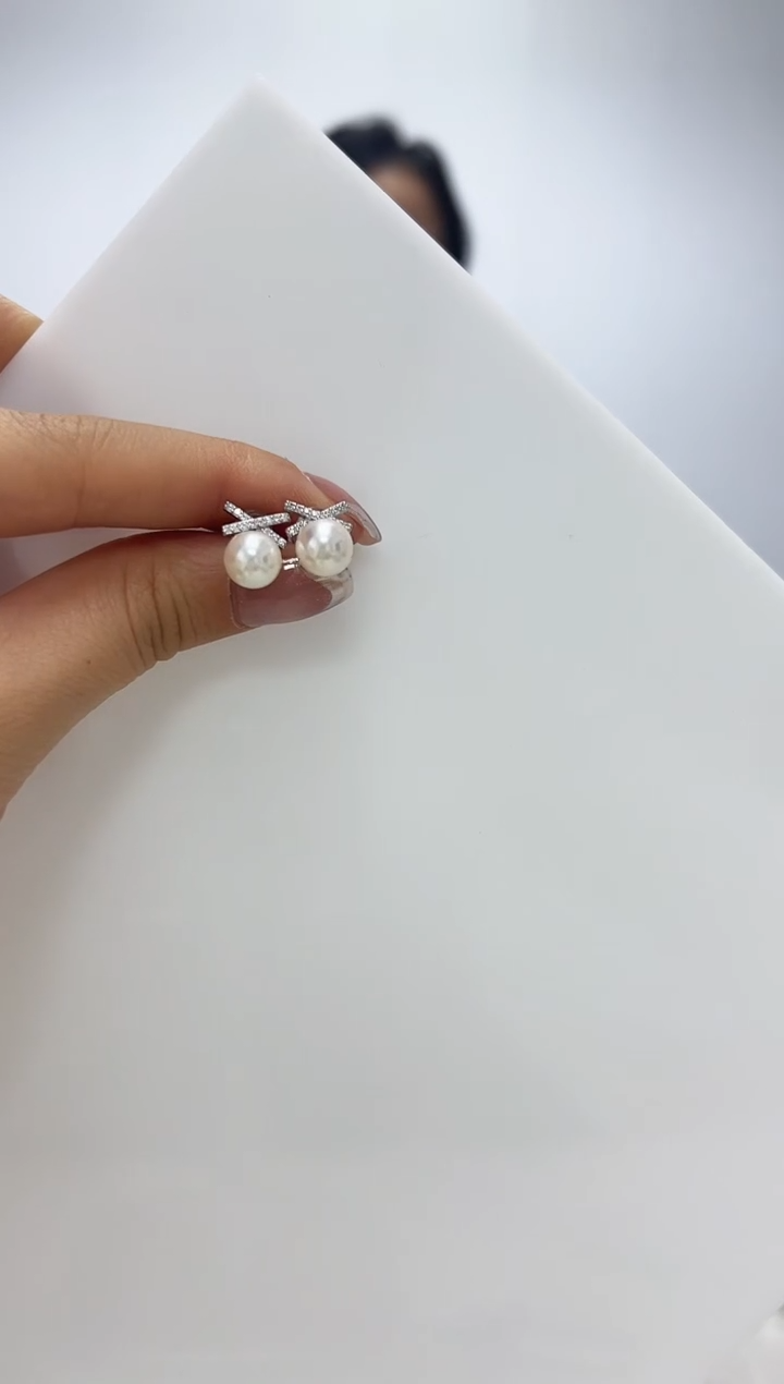 【闪购商品】海水珍珠DA银S925镶嵌耳钉 C1015