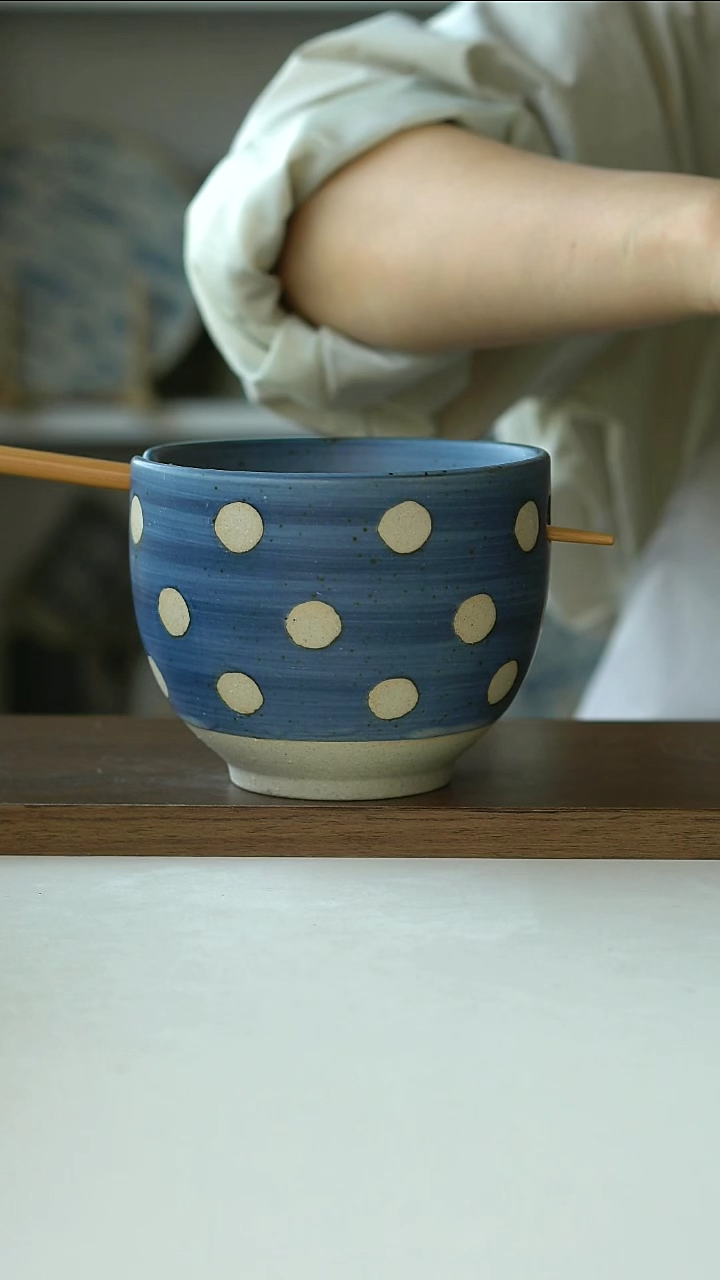 陶瓷出丹麦BV带孔面碗13cm@4-2@