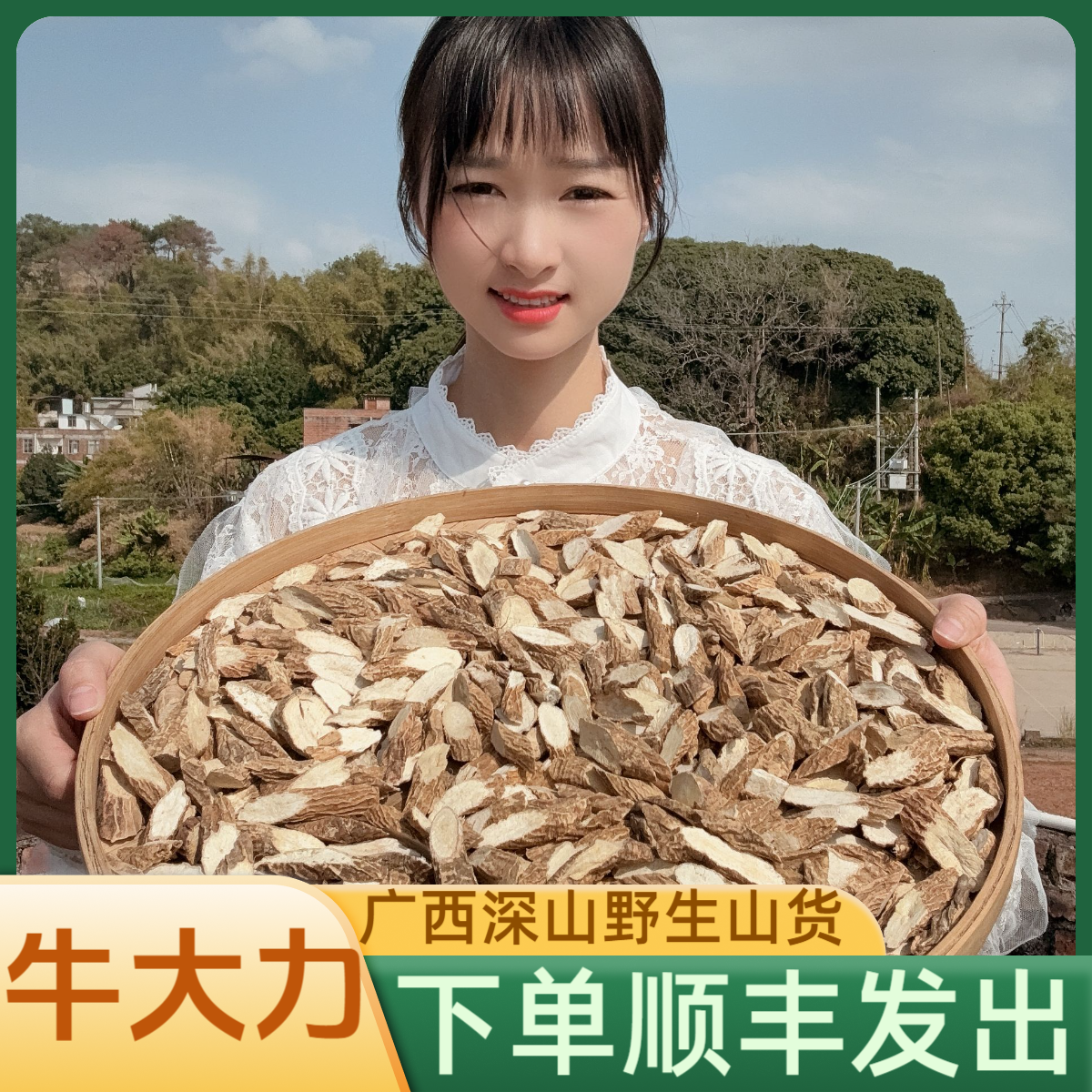 广西深山采摘野生牛大力根粉质薯可泡酒煲汤的农产品干货