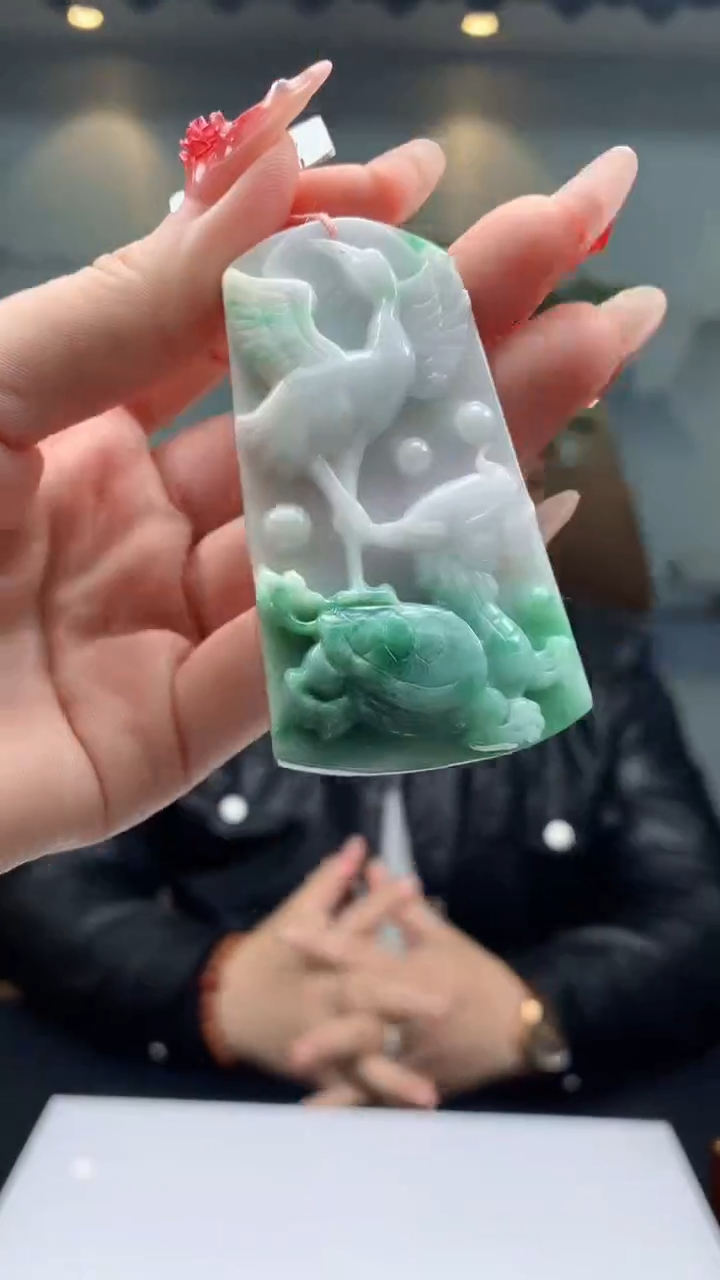 【闪购商品】定制翡翠未镶嵌1072ry-毛货挂件35