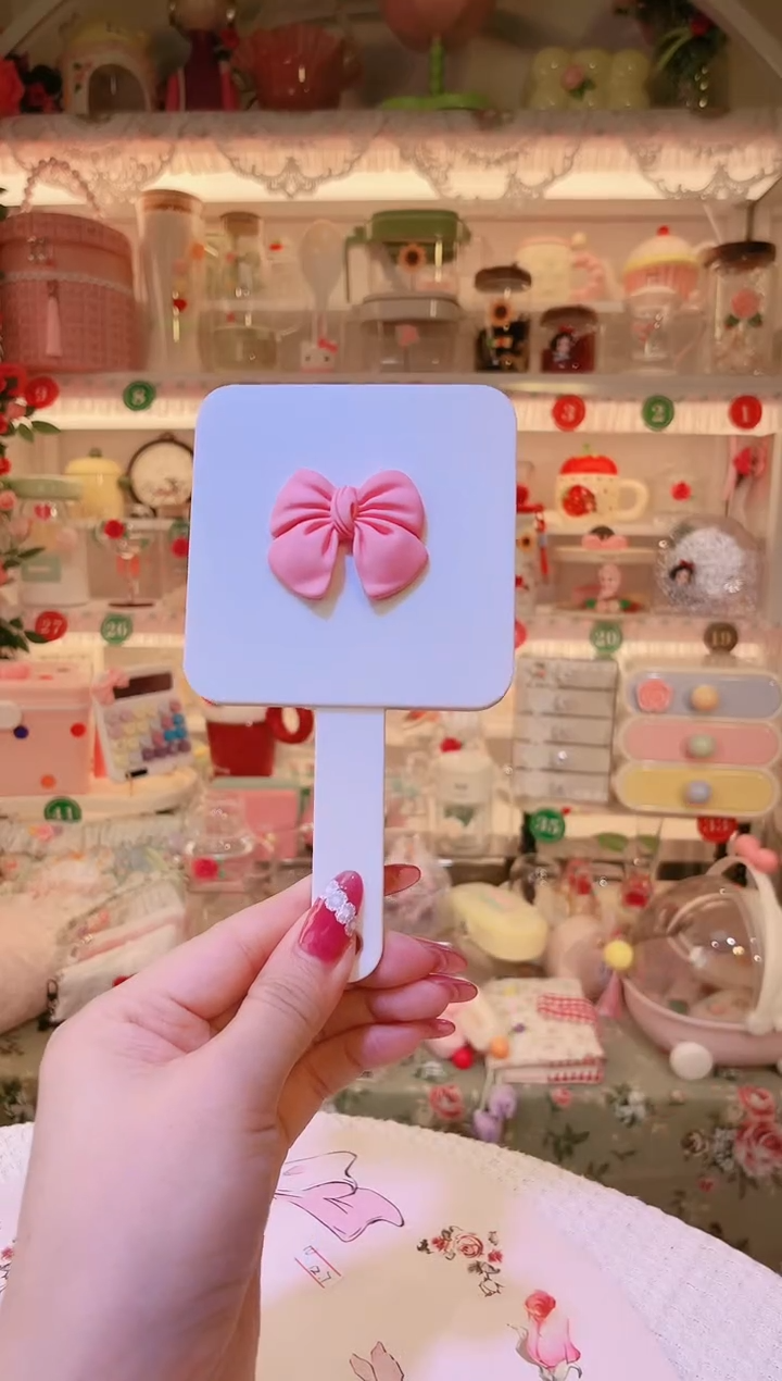 手柄镜白色——手工制作品质好！