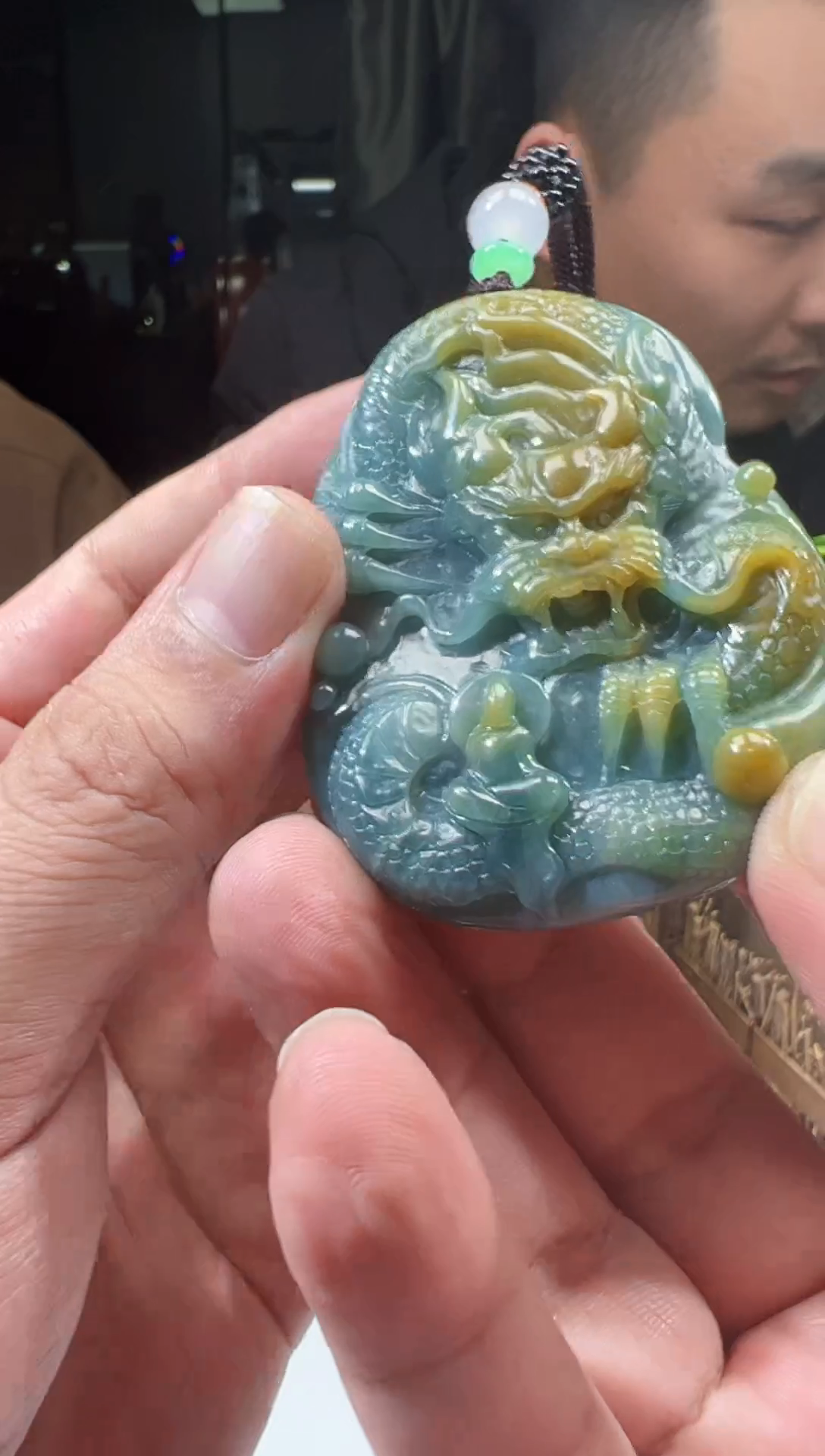 【闪购商品】翡翠颈饰未镶嵌天然翡翠（多样性发）龙牌