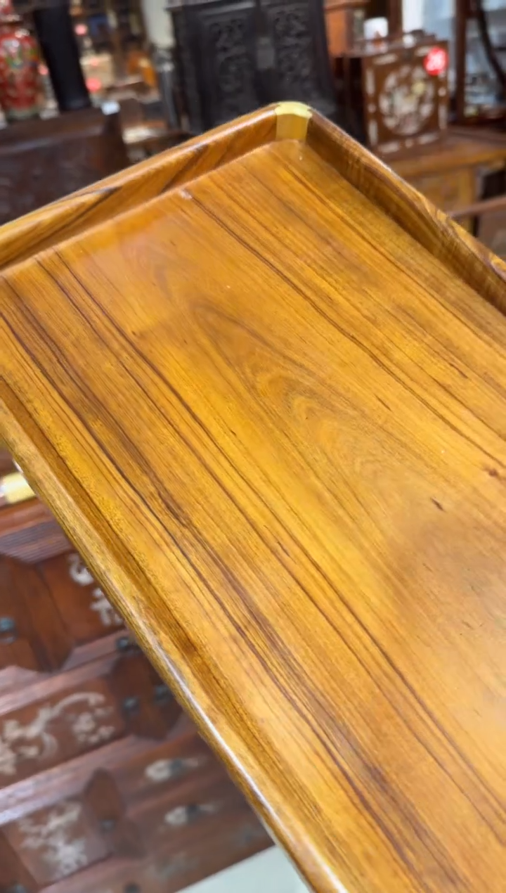 木黄花梨铜角长盘198.8888