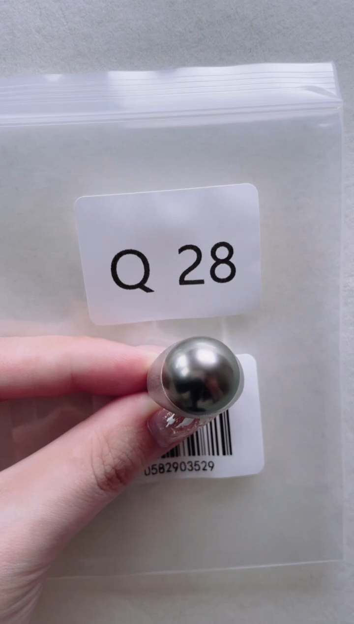 银S925镶嵌海水珍珠戒指Q28