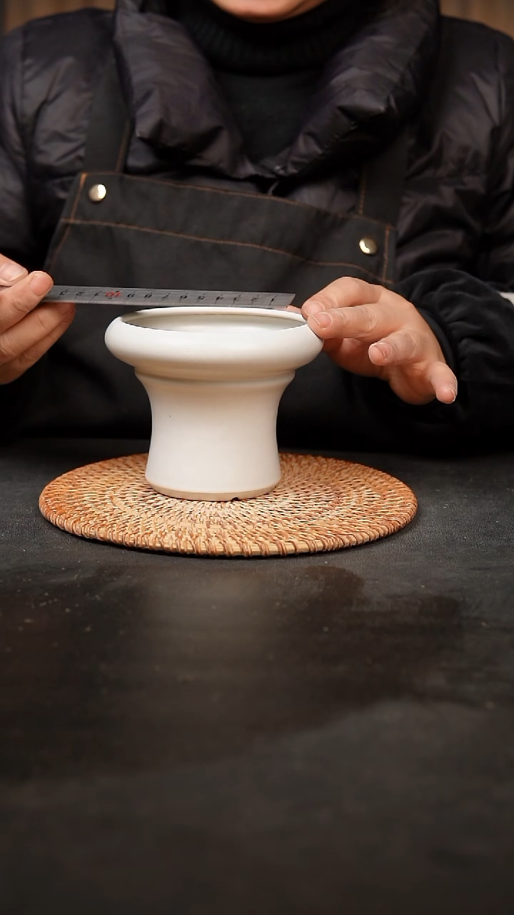 【闪购商品】瓷片泥泥手工花盆口10高9