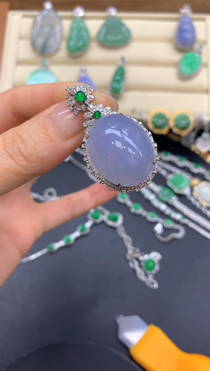 【闪购商品】翡翠颈饰18K金镶嵌612-中国好珍宝