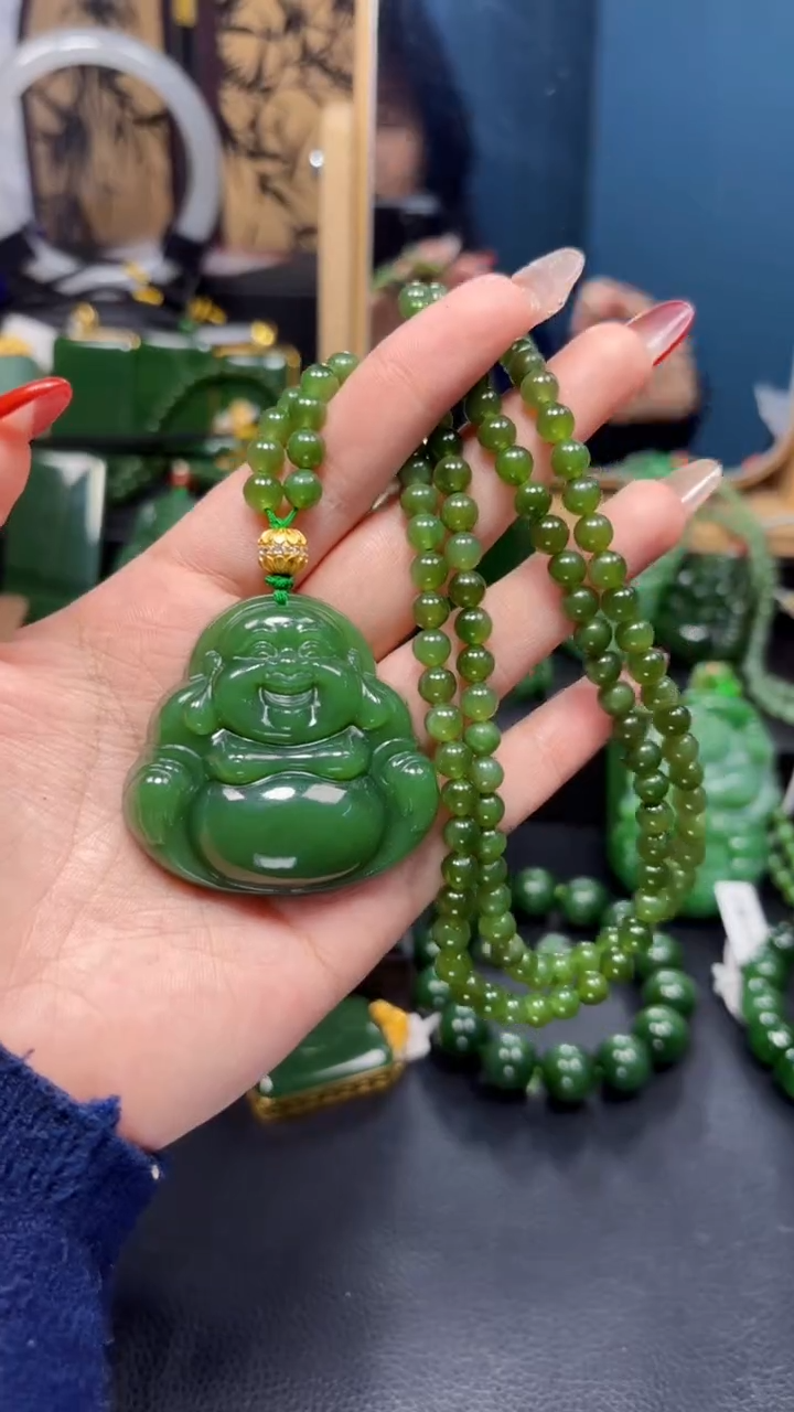 【闪购商品】和田玉（碧玉）吊坠(赠链)未镶嵌1