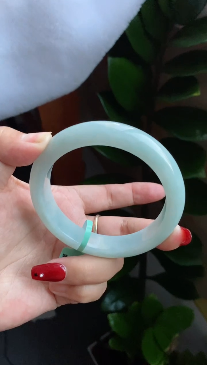 【闪购商品】翡翠手镯未镶嵌（胶润蓝绿）40号