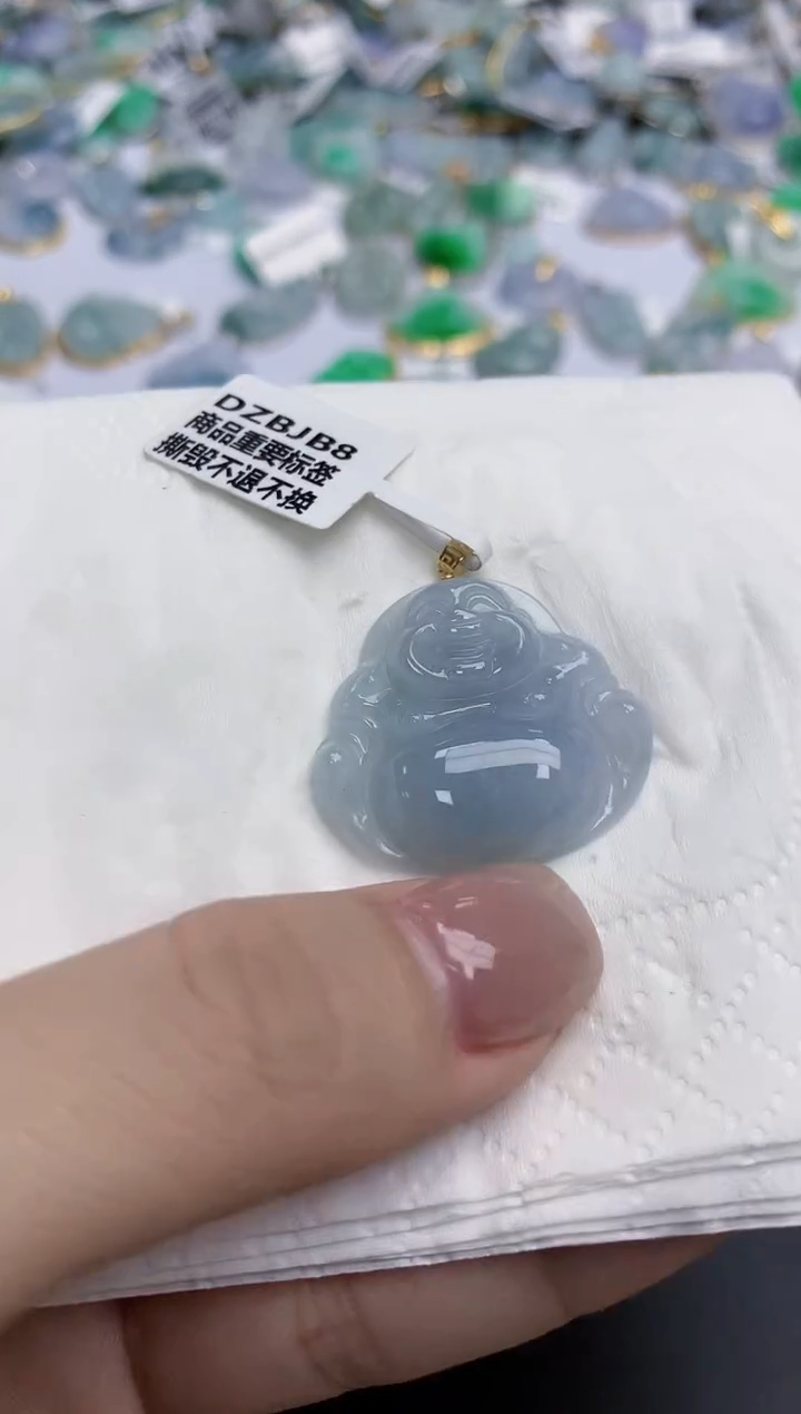 【闪购商品】翡翠颈饰18K金镶嵌天然缅甸翡翠A货