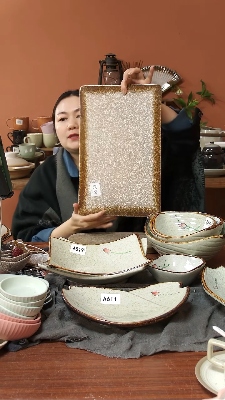 陶瓷A350 一只陶瓷大号长盘平板可能微瑕