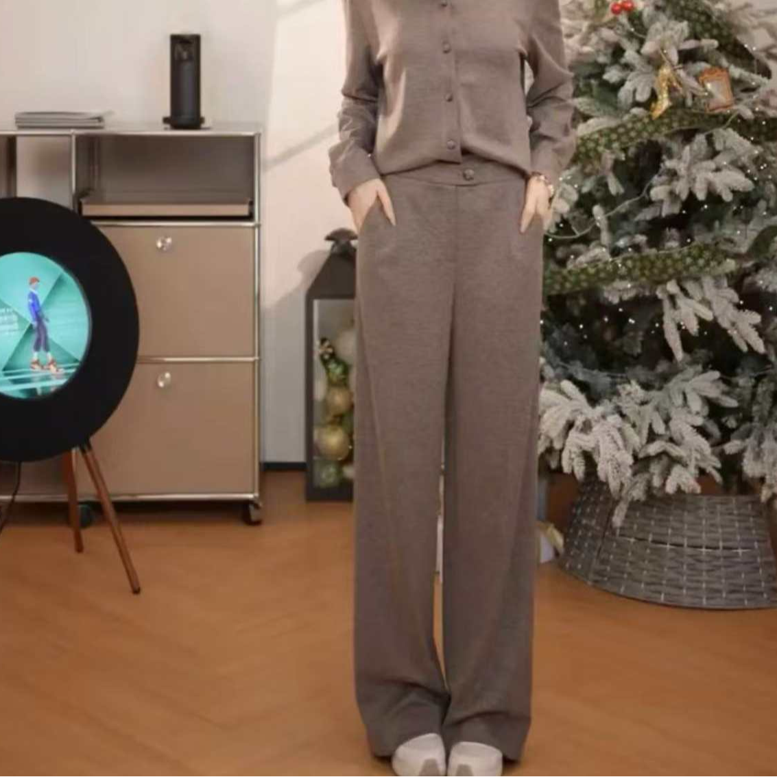 GIRDEAR/哥弟26年新款简约复古时尚爆款高腰垂感气质休闲裤110068