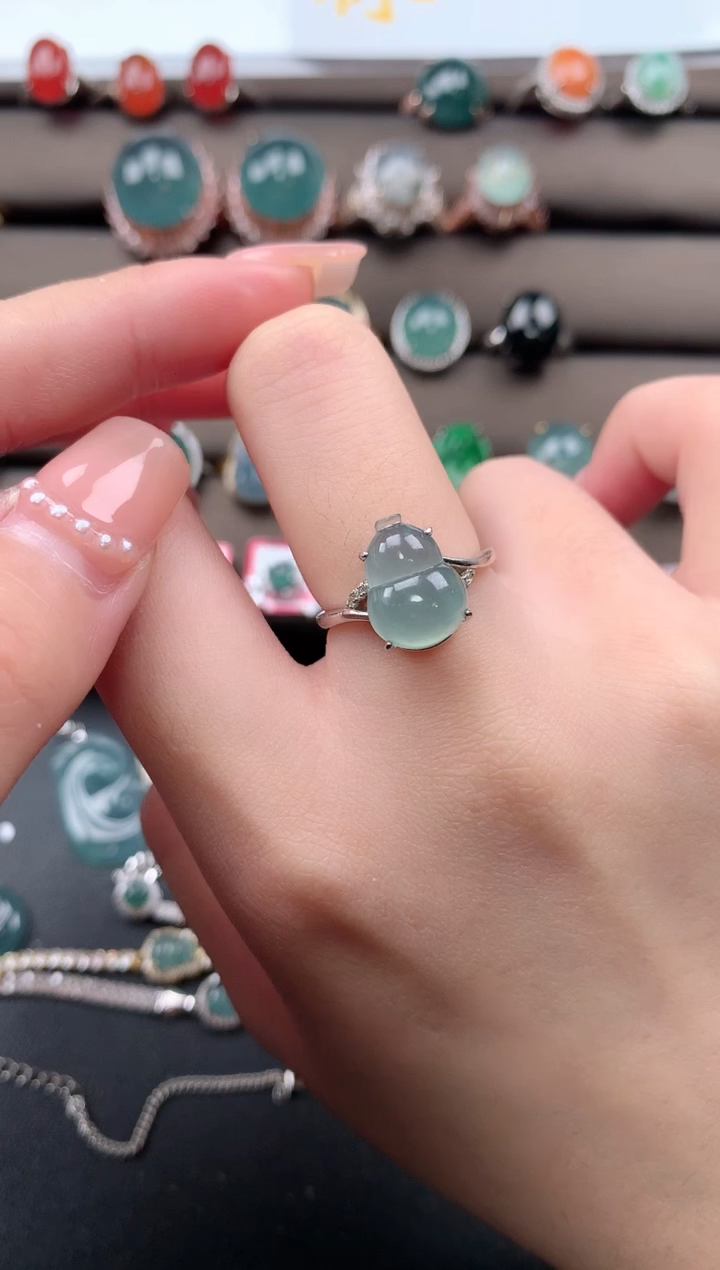 【闪购商品】翡翠戒指银S925镶嵌51241