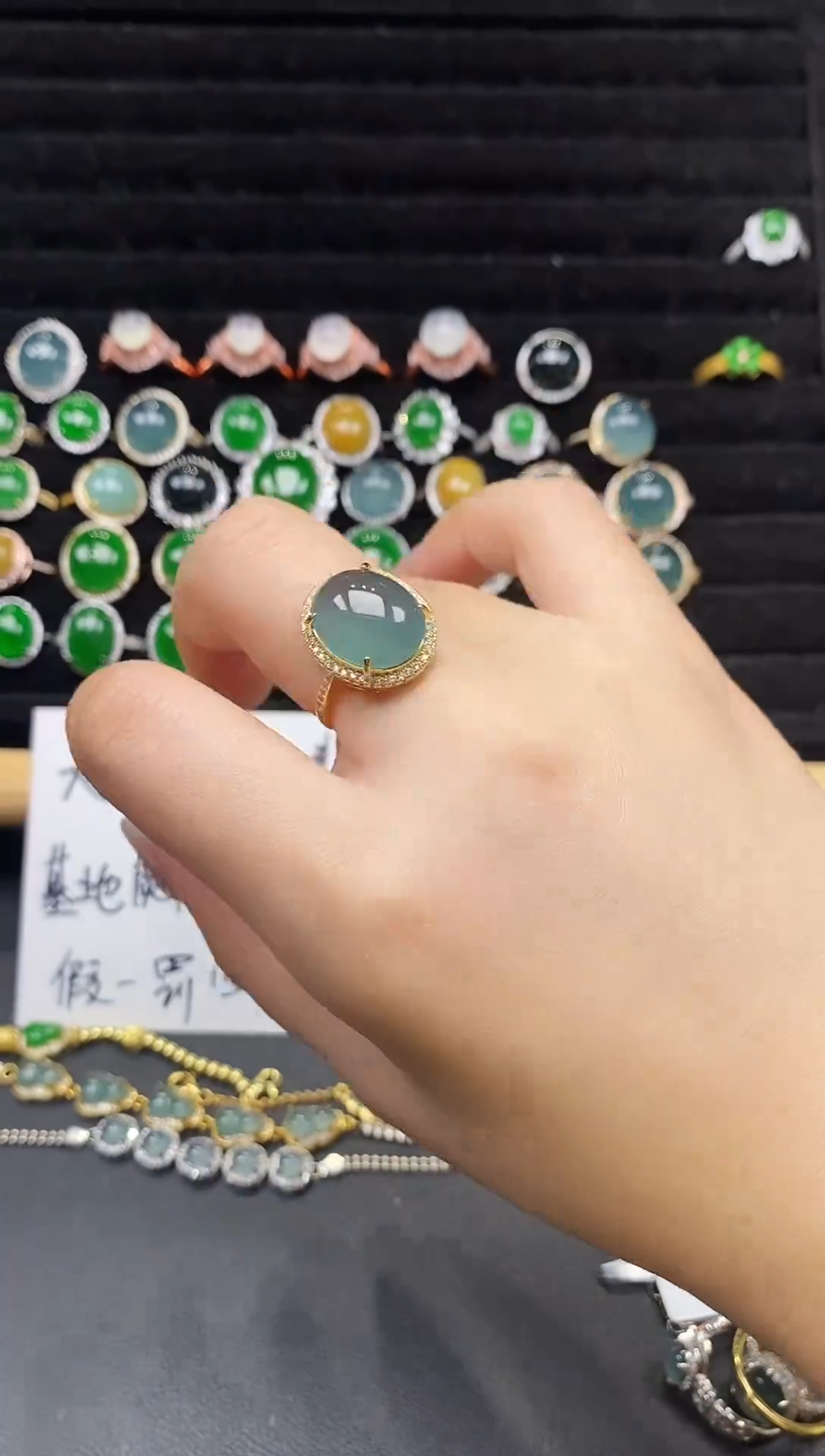 银S925镶嵌戒指翡翠111