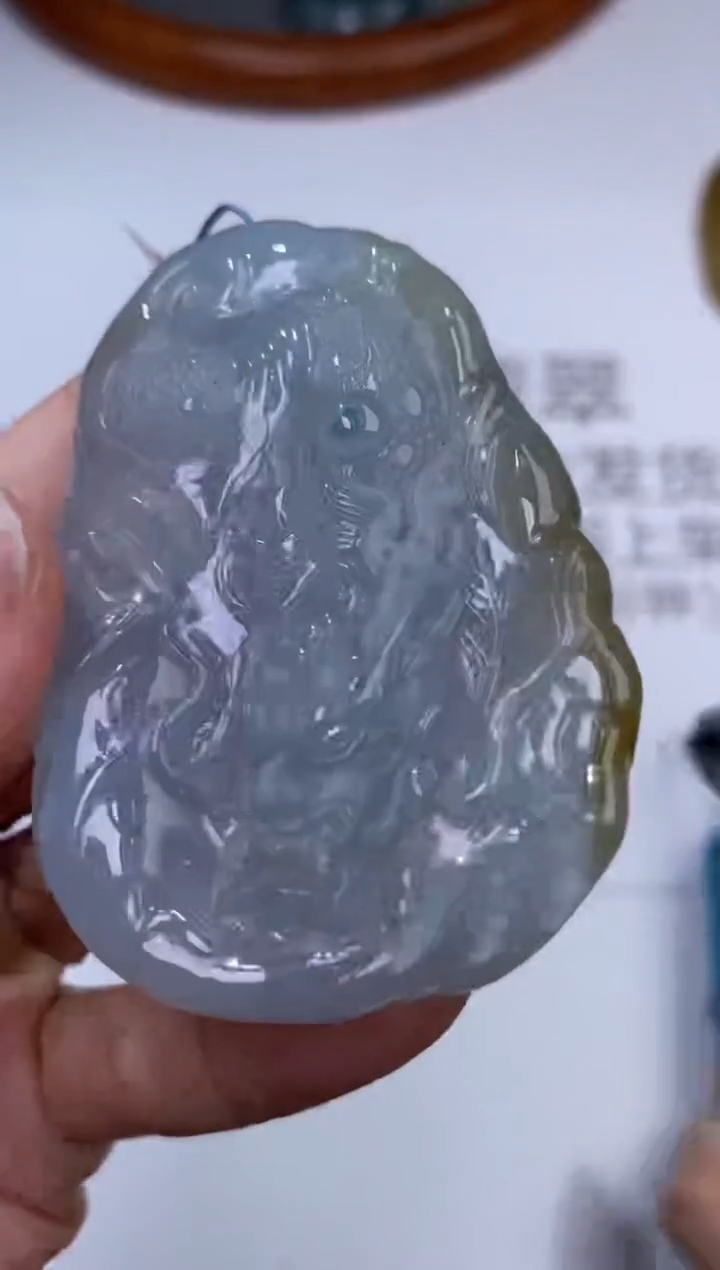 未镶嵌挂件翡翠哈*笑304224     哈哈笑