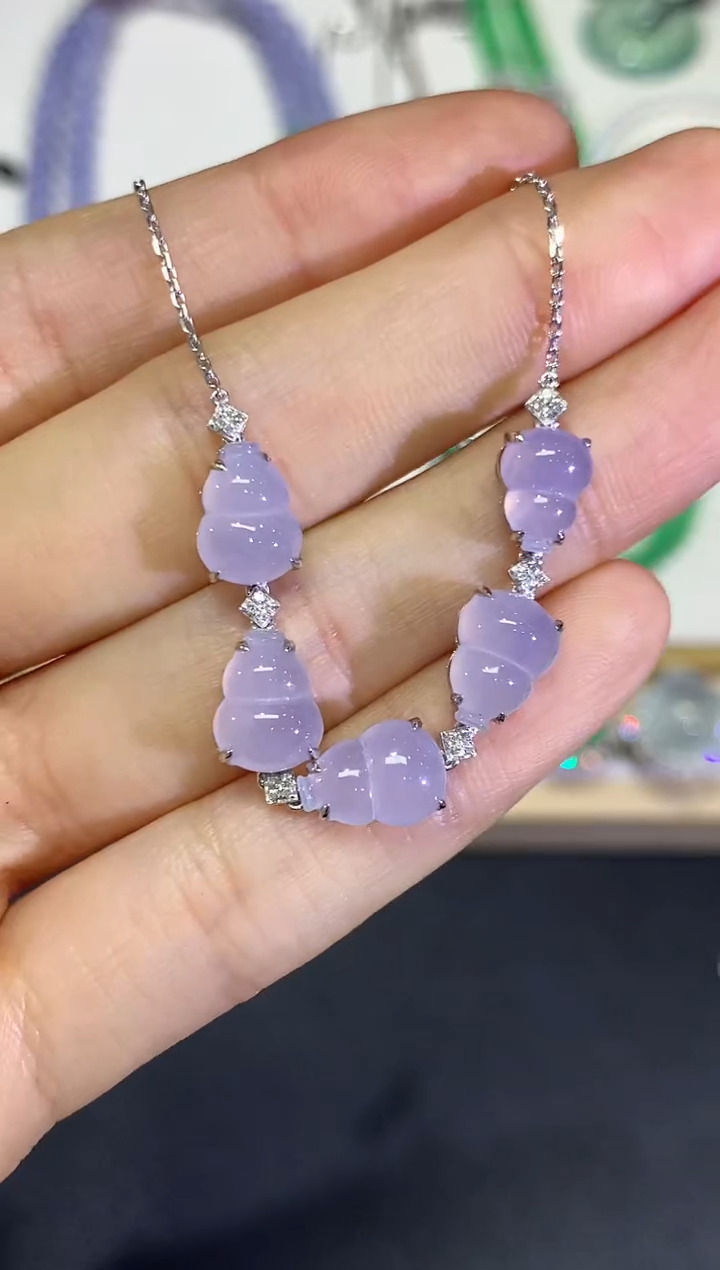 【闪购商品】翡翠颈饰18K金镶嵌团购30