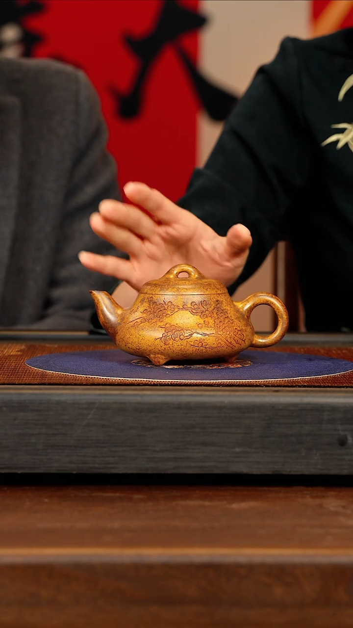 【闪购商品】紫砂茶壶CLQ 隧道窑 汉棠石瓢 